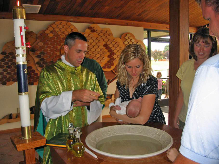 Peter right before being baptized